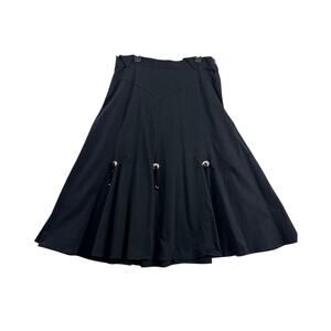 Circle T Black Twirl Rodeo Square Dance Skirt 42 22 USA Vintage